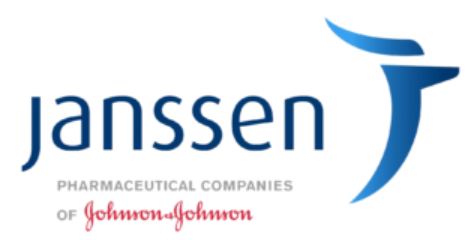 Janssen logo with Johnson & Johnson blue & red